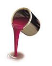 lata de pintura derramada