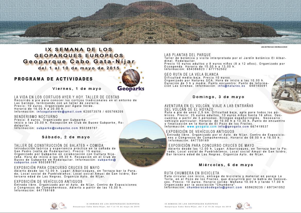 IX Semana Geoparques Europeos Geoparque Cabo de Gata Níjar