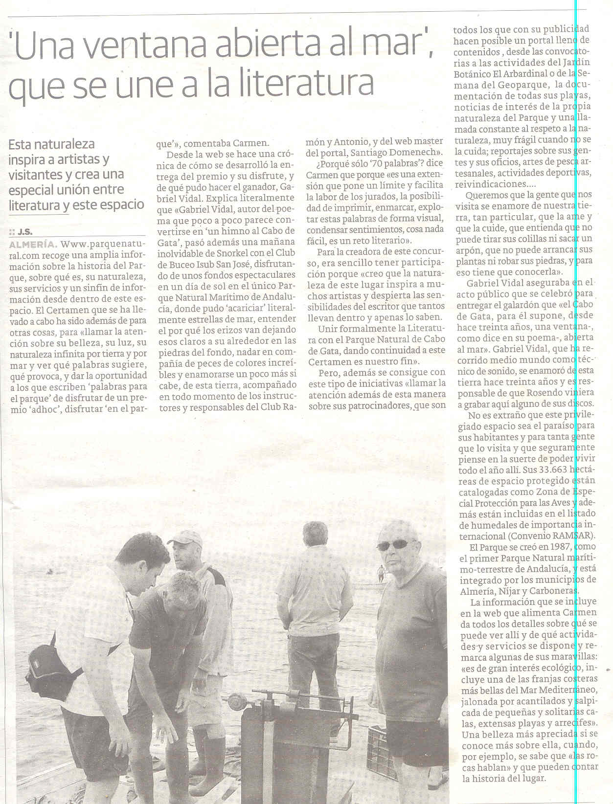 prensa parque natural cabo de gata nijar