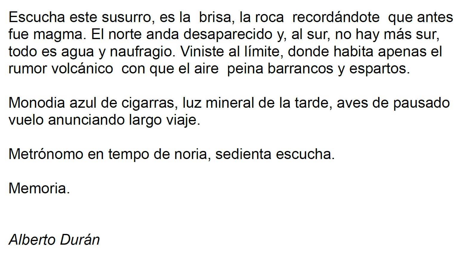 Texto Ganador del III Certamen 7O Palabras Parque Natural Cabo de Gata Níjar