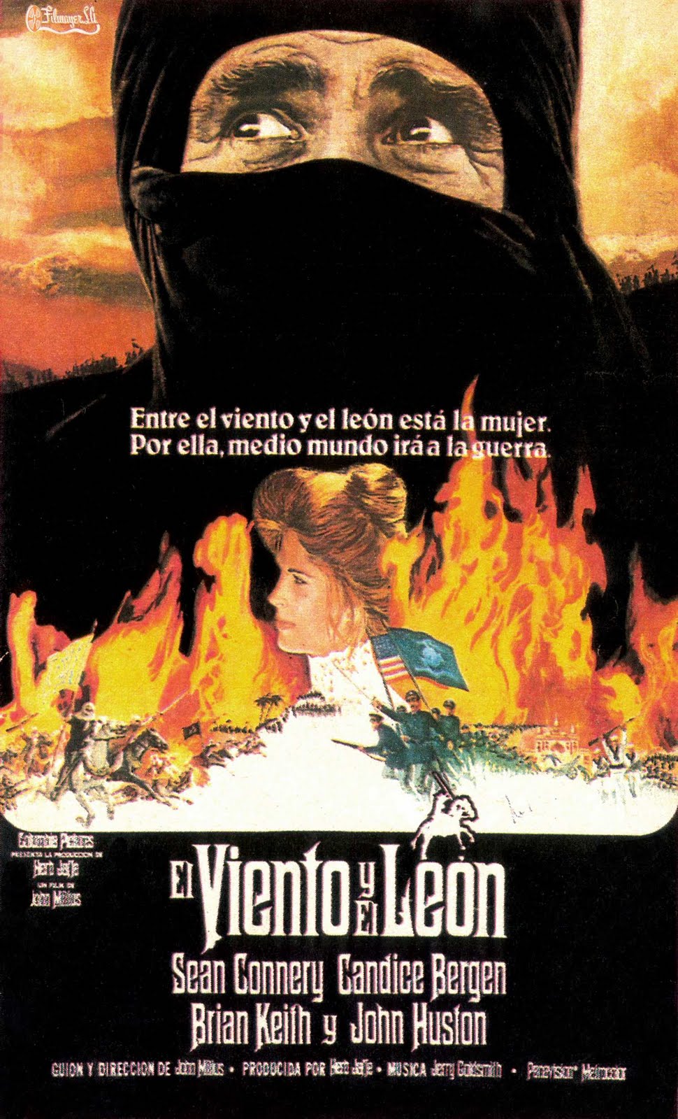 cartel de la pelicula el viento y el leon 1975