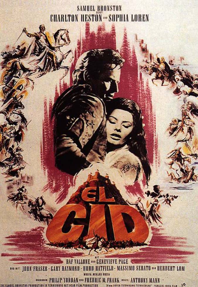 cartel de la pelicula el cid 1961