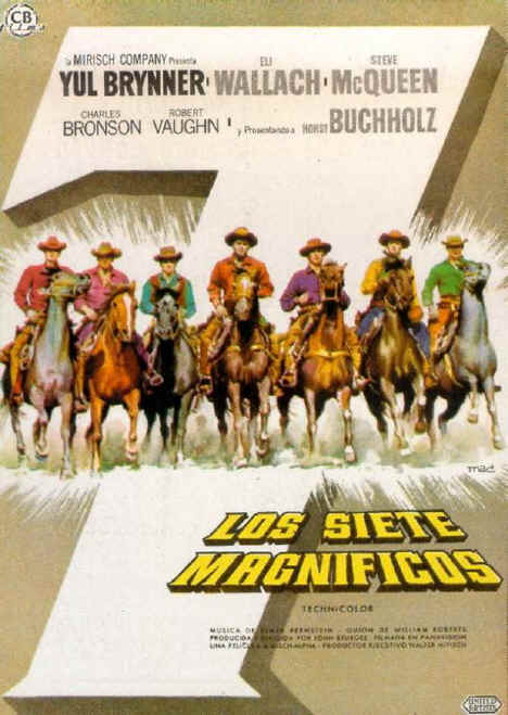 cartel de la película los siete magníficos 1960