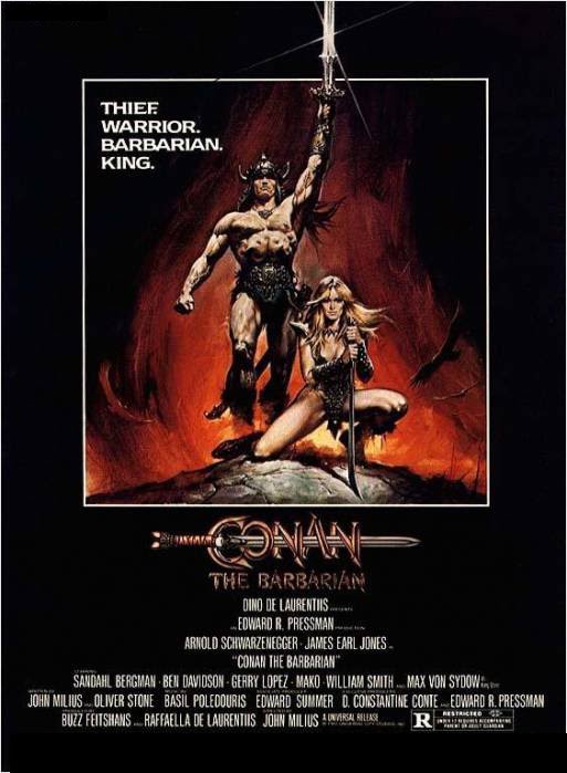 cartel de la pelicula conan el barbaro 1982