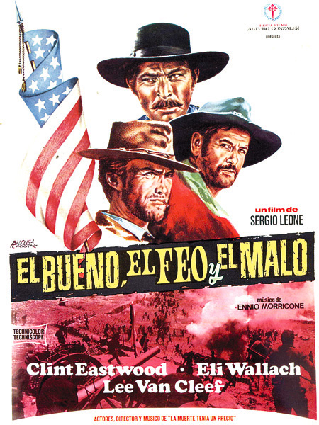 cartel de la pelicula el bueno el feo y el malo 1966