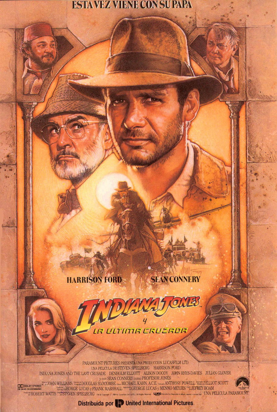 cartel de la pelicula indiana jones y la ultima cruzada 1989