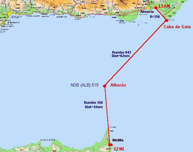 mapa almeria alboran