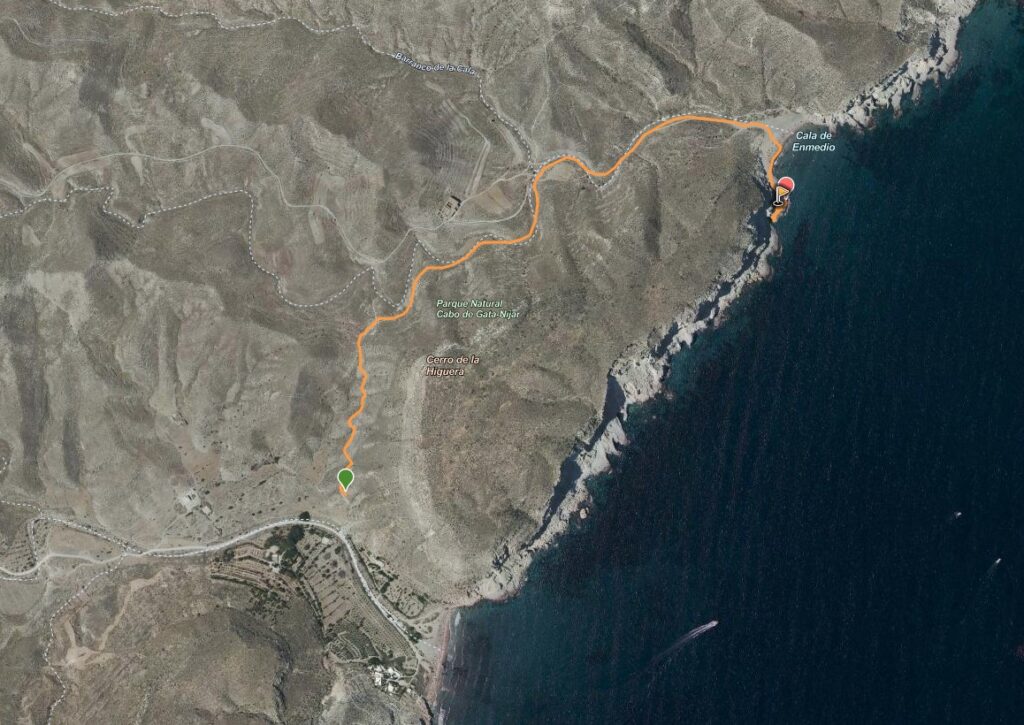 Mapa Senderismo Cala Plomo Cala Enmedio Cabo De Gata
