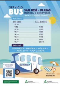 Servicio Autobus Playas Sanjose Genoveses Minsul Cala Carbon Cabo De Gata 201x300